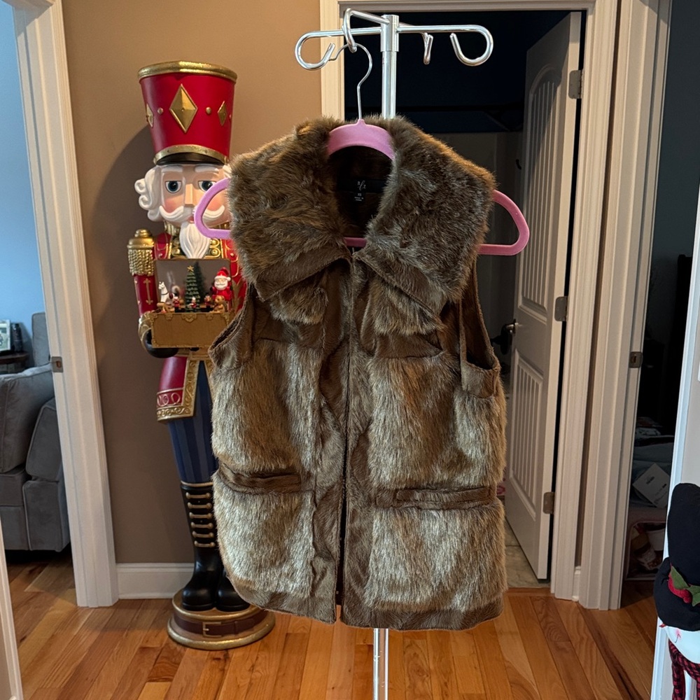 Rachel Zoe Tan Faux Fur Vest